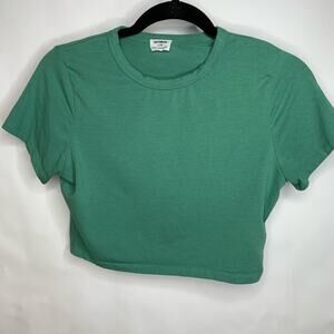 Cotton On Green Crop Top T Shirt Sz Large